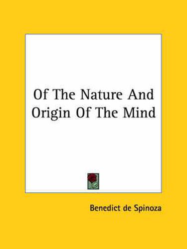 Cover image for Of the Nature and Origin of the Mind