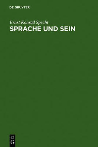 Cover image for Sprache und Sein