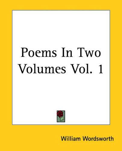 Cover image for Poems In Two Volumes Vol. 1