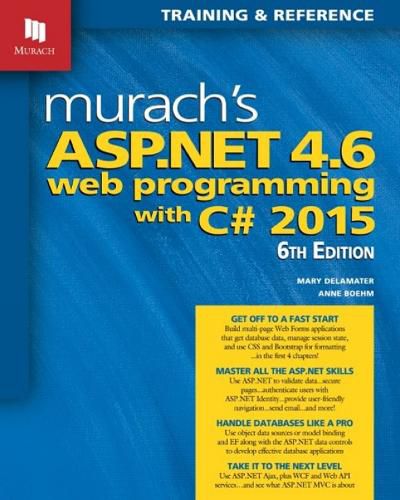 Cover image for Murachs ASP.NET 4.6 Web Programming with C# 2016