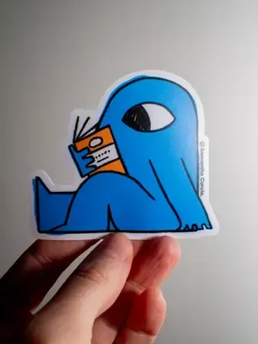 Cover image for Lover of Literature (Reading Guy) Samantha Curcio Sticker