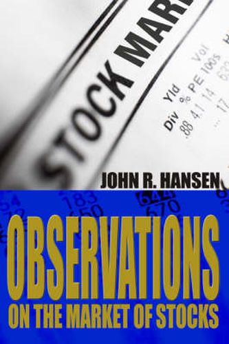 Cover image for Observations on the Market of Stocks