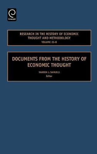 Cover image for Documents from the History of Economic Thought