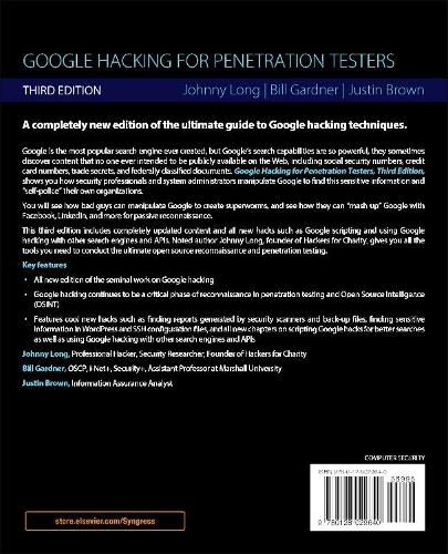 Cover image for Google Hacking for Penetration Testers