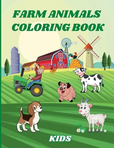 Cover image for Farm Animals Coloring Book Kids