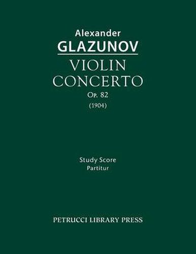 Cover image for Violin Concerto, Op.82: Study Score