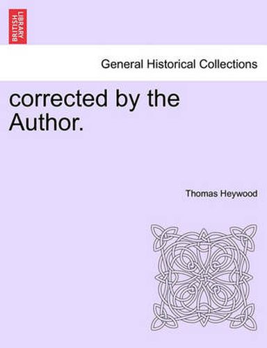 Cover image for Corrected by the Author.