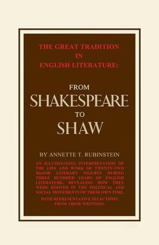 Cover image for Great Tradition in English Literature from Shakespeare to Shaw