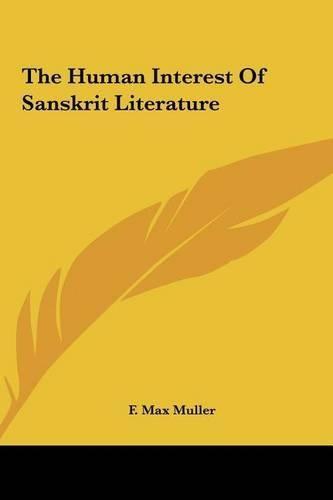 Cover image for The Human Interest of Sanskrit Literature