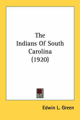 Cover image for The Indians of South Carolina (1920)