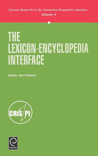 Cover image for The Lexicon-Encyclopedia Interface