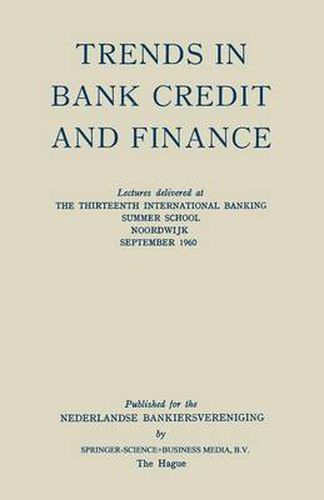 Cover image for Trends in Bank Credit and Finance