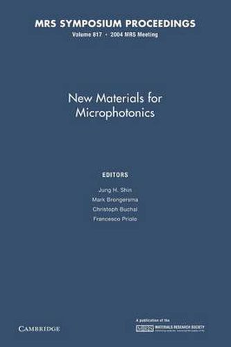 Cover image for New Materials for Microphotonics: Volume 817