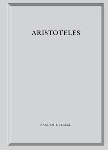 Aristoteles, BAND 5, Poetik