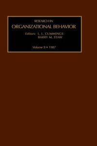 Cover image for Research in Organizational Behavior