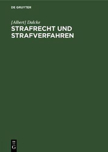 Strafrecht Und Strafverfahren: Nachtrag Zur 35. Auflage