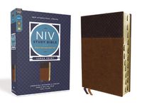 Cover image for NIV Study Bible, Fully Revised Edition, Large Print, Leathersoft, Brown, Red Letter, Thumb Indexed, Comfort Print