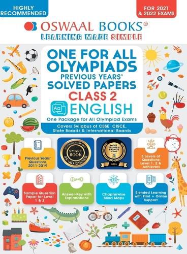 Cover image for One for All Olympiad Previous Years' Solved Papers, Class-2 English