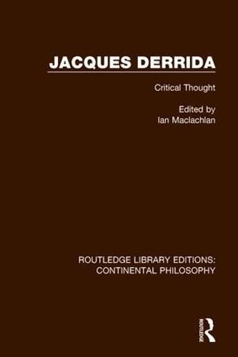 Cover image for Jacques Derrida