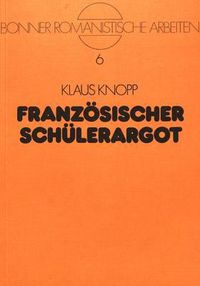 Cover image for Franzoesischer Schuelerargot