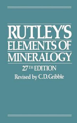 Cover image for Rutley's Elements of Mineralogy