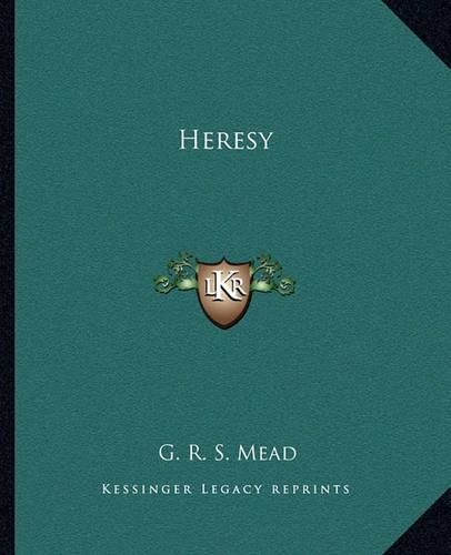 Cover image for Heresy