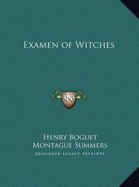 Cover image for Examen of Witches