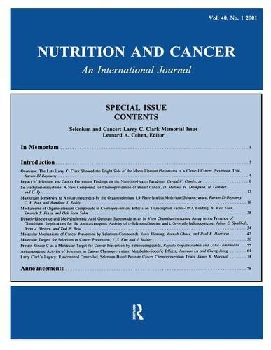 Nutrition and Cancer: An International Journal