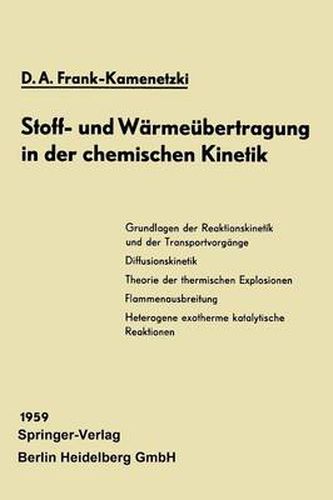 Cover image for Stoff- und Warmeubertragung in der chemischen Kinetik