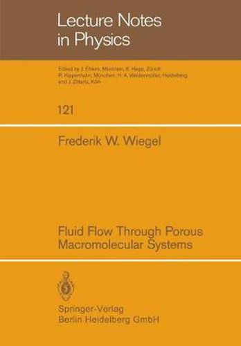 Cover image for Fluid Flow Through Porous Macromolecular Systems