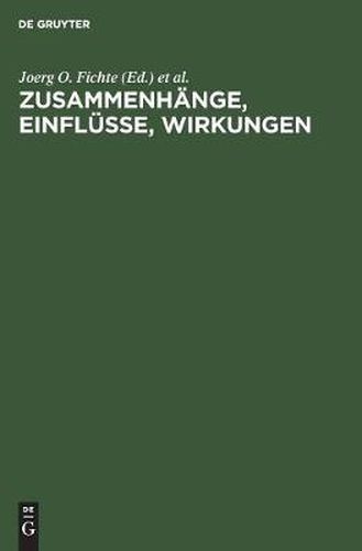 Cover image for Zusammenhange, Einflusse, Wirkungen