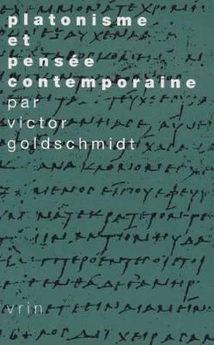 Cover image for Platonisme Et Pensee Contemporaine