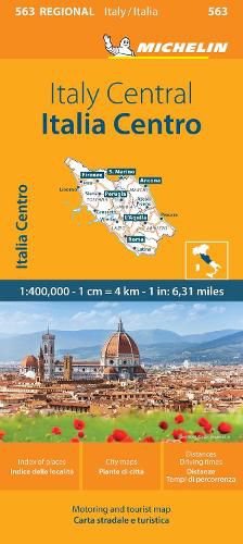 Cover image for Italy Centre - Michelin Regional Map 563