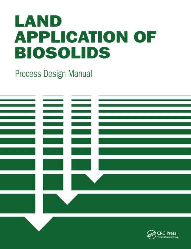 Cover image for Land Application of Biosolids: Process Design Manual