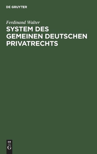 Cover image for System Des Gemeinen Deutschen Privatrechts
