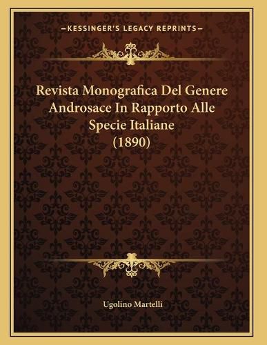 Cover image for Revista Monografica del Genere Androsace in Rapporto Alle Specie Italiane (1890)