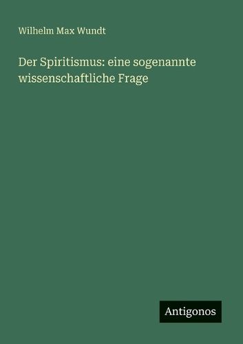 Cover image for Der Spiritismus