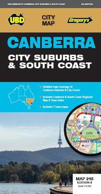 Cover image for Canberra City Suburbs & South Coast Map 248 8th ed