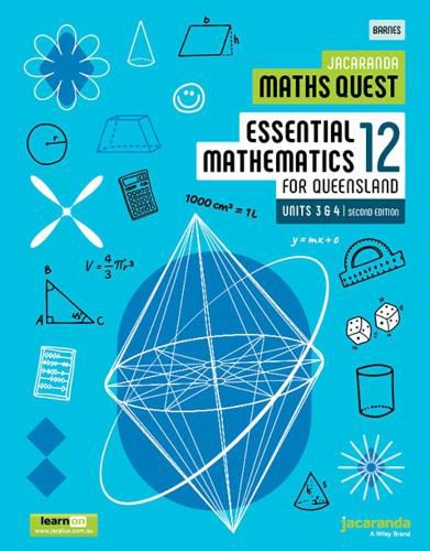 Cover image for Jacaranda Maths Quest 12 Essential Mathematics Units 3 & 4 for Queensland, 2e learnON and Print