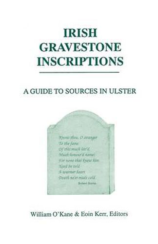 Cover image for Irish Gravestone Inscriptions