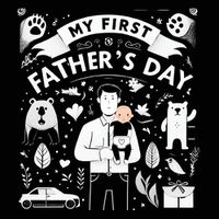 Cover image for High Contrast Baby Book - Father's Day