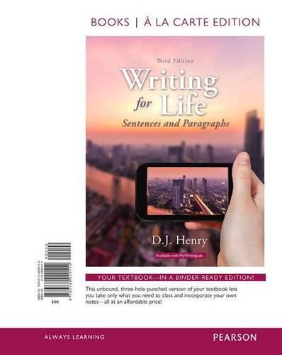 Writing for Life: Sentences and Paragraphs