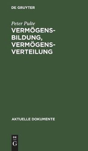 Cover image for Vermoegensbildung, Vermoegensverteilung