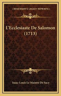 Cover image for L'Ecclesiaste de Salomon (1713)