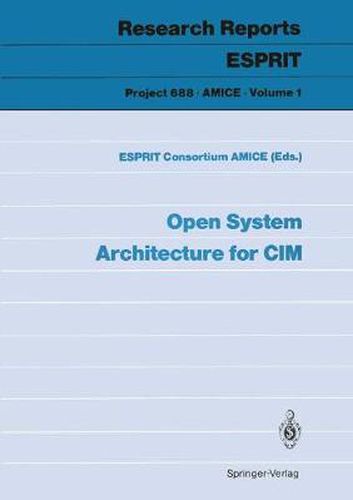 Cover image for Open System Architecture for CIM