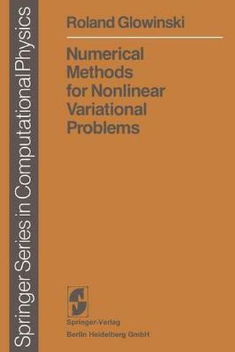 Cover image for Numerical Methods for Nonlinear Variational Problems