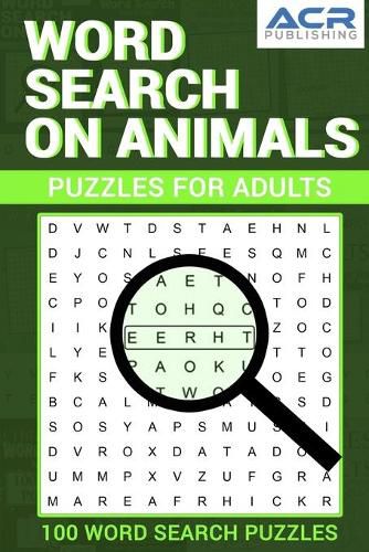 Cover image for Word Search on Animals: 100 word search Puzzles