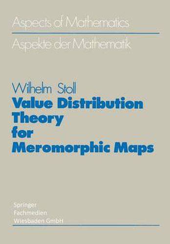 Cover image for Value Distribution Theory for Meromorphic Maps