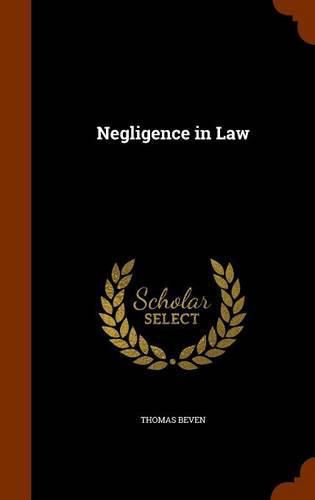 Cover image for Negligence in Law