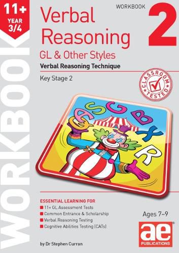 Cover image for 11+ Verbal Reasoning Year 3/4 GL & Other Styles Workbook 2: Verbal Reasoning Technique